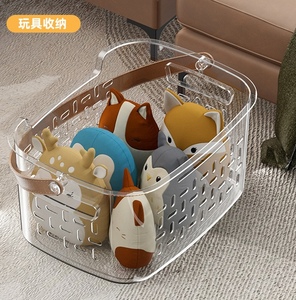 Panier de tri <span class=keywords><strong>à</strong></span> <span class=keywords><strong>linge</strong></span> en plastique PET durable <span class=keywords><strong>à</strong></span> 2 sections avec poignées <span class=keywords><strong>Bac</strong></span> de rangement portable au design moderne pour usage domestique - Product Image 3