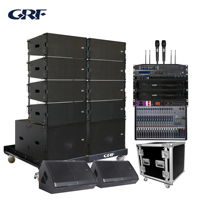 Système de sonorisation professionnel avec deux enceintes de ligne de 10 pouces et un caisson de basses passif de 18 pouces pour scène extérieure CCLF-
