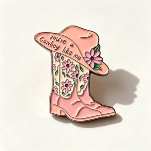 Broche, badge, fleur, accessoires pour chapeaux, vêtements et sacs, avec motifs de paroles créatives et originales, style <span class=keywords><strong>Western</strong></span> Cowboy, cadeau pour amis et cadeaux de fêtes - Product Image 1