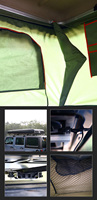 Tente de toit rigide en aluminium ABS avec échelle Oxford incluse pour 4x4 tout-terrain, SUV/camion/voiture - Équipement de camping quatre saisons pour 2-3 personnes