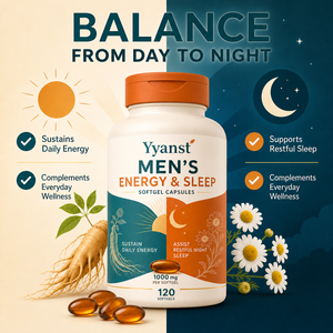 Capsules de bien-être énergétique pour hommes Jour & Nuit 1000mg 120 gélules – Soutien botanique au Ginseng et au Thé Vert pour la fatigue diurne et le repos nocturne - Product Image 3