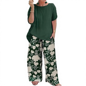 Nouvel ensemble décontracté deux pièces à manches courtes pour femme grande taille, imprimé léopard, respirant, été 2026 - Product Image 4