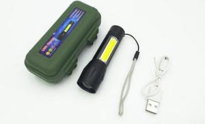 Mini <span class=keywords><strong>Linterna</strong></span> <span class=keywords><strong>LED</strong></span> Multifuncional Blanca Fría, Fácil de Transportar, Recargable, con Zoom, Conector <span class=keywords><strong>Micro</strong></span> USB - Product Image 2