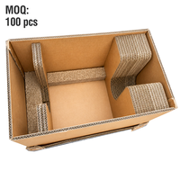 Boîte en carton sur mesure de très grande taille avec impression de logo personnalisé, emballage d'expédition en papier ondulé robuste, faible MOQ