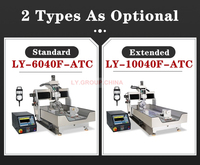Machine de gravure CNC industrielle à 4 axes LY 6040F-ATC/10040F-ATC avec changement automatique d'outil (ATC), broche de 1,5 kW et 10 outils