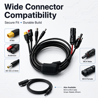 Cable Adaptador de Panel Solar MC4 a 4 en 1, XT60 DC5521 para Estación de Energía Portátil, Cable de Carga Solar Impermeable de 14AWG