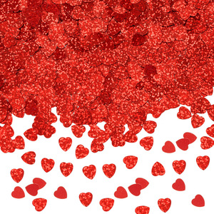 كونفيتي على شكل قلب مع تأثير ليزر أحمر وترتر لامع لحفلات عيد الحب الأكثر مبيعًا - Product Image 1