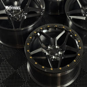 Roues forgées Drag Beadlock 15x12 Deep Dish Satin Black 5x4.75 Fit C6 ZR1 <span class=keywords><strong>Camaro</strong></span> Track Pro Setup - Product Image 3