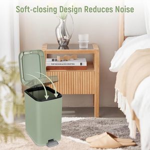 Poubelle à pédale en plastique PP de haute qualité pour déchets de papier, type pressoir sur pied - Product Image 3