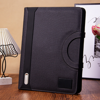 Libreta Multifunción A4 al por Mayor con Luz LED, Batería Externa de 8000mAh, Carga Inalámbrica, Estilo Portafolio de Cuero PU Duradero con Cremallera