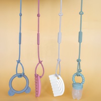 Sangles de fixation pour jouets de dentition pour bébé, sangles de poussette en silicone, accessoires pour biberons de tout-petits, essentiels de voyage pour bébé avec attaches pour sucettes