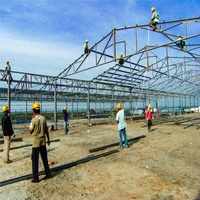 Estructura de acero prefabricada para hotel, estructura de acero prefabricada de dos niveles para almacén, Buena fábrica