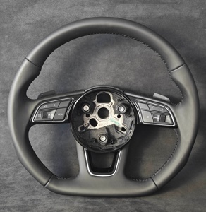Volant en cuir R Line pour VW pour Volkswagen <span class=keywords><strong>Golf</strong></span> 5 6 7 7.5 R MK5 MK6 MK7 MK7.5 GTI Polo Passat CC - Product Image 1