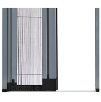 Moustiquaire rétractable sans barrière OEM pour fenêtre et porte, moustiquaire plissée sans rail
