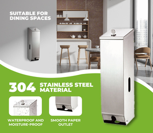 Moderno Portarrollos de Papel Higiénico Triple de Acero Inoxidable con Acabado Satinado, Capacidad para 3 Rollos, para Hoteles y Motels - Product Image 3