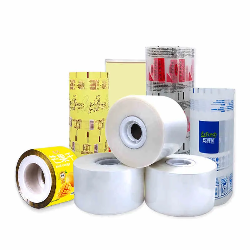 Stock Food Grade Auto Packing Roll Film PET PE plastica laminata alluminio stampato personalizzato BOPP flessibile Non adesivo PVC morbido