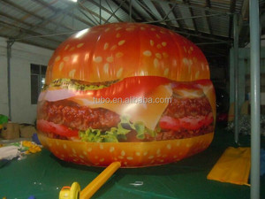 Custom 10 <span class=keywords><strong>ft</strong></span> Niflatable gastronomia giocattolo Burger Store stampo bambola gigante modelli gonfiabili pubblicità Fast Food Hamburger panini - Product Image 5