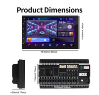 Autoradio Android 7 pouces 4 cœurs, autoradio universel, navigation GPS, CarPlay sans fil, Bluetooth, lecteur multimédia avec image inversée AHD