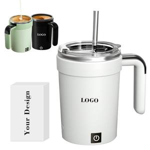 0728 Stirring Cup with Straw Coffee Milk Hot Chocolate One-click Stir and Mix 380ml Ipx6 Waterproof Self-stirring Blender - Product Image 4