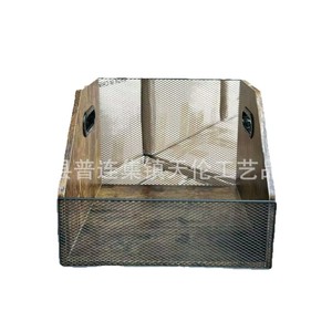 Cesta de almacenamiento de discos de vinilo con combinación de hierro y madera, organizador de discos de vinilo, CD y álbumes para escritorio - Product Image 4
