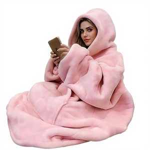 <strong>Oversized</strong> <strong>Hoodie</strong> Blanket Wearable Sweatshirt Ultra Soft 100Polyester Sherpa Fleece Comfy <strong>Snuggle</strong> <strong>Hoodie</strong> - Product Image 1