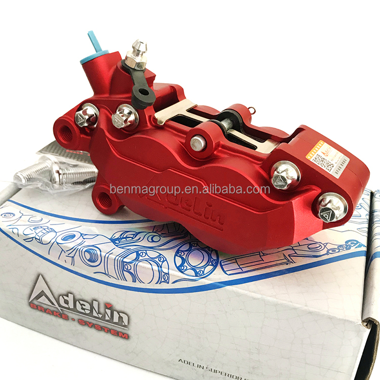 Adelin ブレーキシステム ブレーキキャリパー グリーン/ブラック Dealin-オートバイのブレーキキャリパー,ユニバーサル,4ピストン