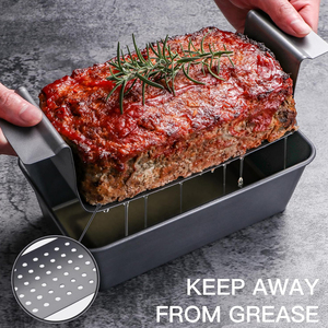 Bandeja Rectangular Antiadherente de Acero al Carbono para Panecillos, con Bandeja de Goteo, Apta para Lavavajillas y Horno, 0.7mm de Grosor, para Hornear, Reduce la Grasa y Mejora el Sabor - Product Image 4