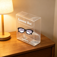 Boîtes d'emballage pour lunettes en PET transparent personnalisées en gros, étuis en plastique transparents personnalisables pour l'affichage et le rangement des lunettes