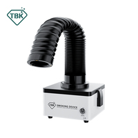 Extracteur de fumée de soudure de bureau mini TBK-638 avec cœur PLC, lumière LED et purificateur de fumée à 4 couches pour la réparation