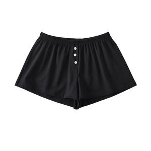 Short élastique décontracté pour femmes couleur unie/imprimé fleuri/cœur bas pantalon court été vêtements de détente décontracté nouveau - Product Image 6
