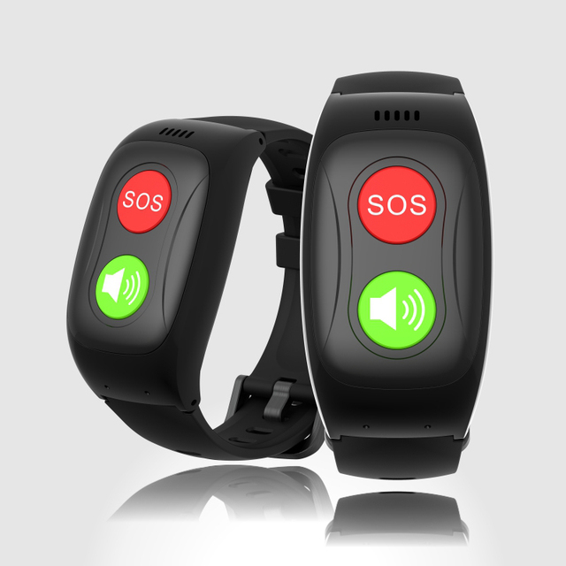 Elder Wearable Alert Smart Watch Wrist Panic Emergency Call Button GPS SOS Wristband Fall Detection Alarm Bracelet