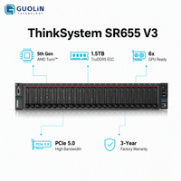 Serveur GPU d'inférence IA |   pour SR655 V3 |   5ème génération AMD Turin |   6x GPU prêts à l'emploi |   1,5 To DDR5 |   Garantie d'usine de 3 ans |   Étagère de stockage