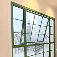 Ventanas Modernas de Estilo Francés con Rejillas Abatibles, Marco de Aleación de Aluminio, Vidrio Templado de Acero Inoxidable, Control de Insectos, Energy Star