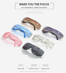 Gafas de Sol Future Wind Y2K Metálicas de Una Pieza con Lentes Polarizadas y Diseño de Estrella de Cinco Puntas, Moda Europea y Estadounidense - Product Image 6