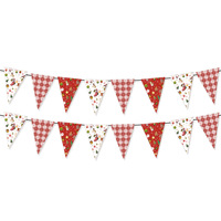 Drapeaux triangulaires de Noël en forme d'homme en pain d'épices, décorations d'anniversaire, drapeaux suspendus, bannières, décorations de fond, fournitures, aménagement de lieux