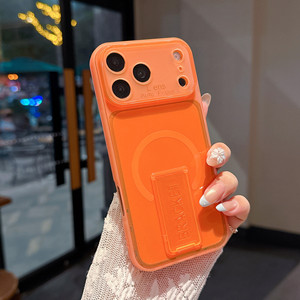 <span class=keywords><strong>Coque</strong></span> de téléphone portable en silicone souple de couleur unie créative avec support transparent monobloc pour 14 15 16Plus 17 Promax - Product Image 1