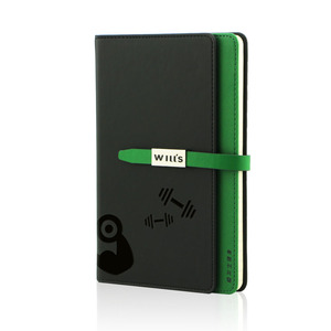 A4 A6 A5ハードカバーダブルカバーノートブックプランナーエンボス加工ロゴ印刷カスタム日記カードポケットジャーナル金属ピン - Product Image 6