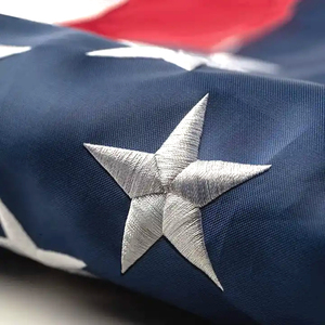 <span class=keywords><strong>Drapeaux</strong></span> américains de haute qualité en polyester, impression personnalisée du logo, 3*5 pieds, 90*150 cm, brodés, drapeau national américain - Product Image 1