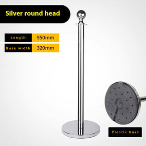 Controllo del traffico in acciaio inossidabile pali portineria all'aperto barriera di Stanchion aeroporto fisso coda folla linea - Product Image 3