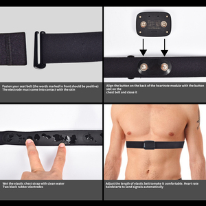 Bracelet souple élastique réglable avec LOGO personnalisé, capteur de fréquence cardiaque, <span class=keywords><strong>sangle</strong></span> de poitrine, remplacement pour la santé, le Fitness - Product Image 2