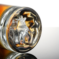 Flacon diffuseur à bâtonnets d'aromathérapie en verre vide de 120 ml, haut de gamme, décoratif, avec fond volcanique, sans alcool, sans plomb, couvercle noir