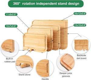 Blocs à découper ensemble de planche à découper en bambou de haute qualité taille M Vietnam fournisseur en gros d'ustensiles de cuisine - Product Image 2