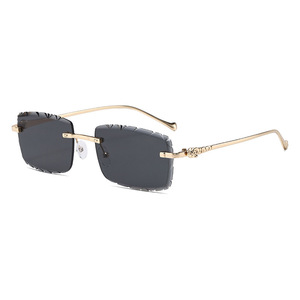 Carjia Frameless Square <b>Sunglasses</b> UV400 PC Lens Lightweight Unisex Fashion Retro Style - Product Image 5
