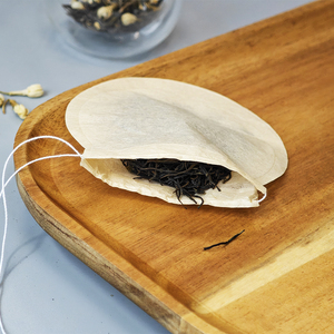 Hot bán cấp thực phẩm dây kéo Teabags giấy rỗng túi trà hình tròn bagged trà rỗng bột giấy gỗ túi lọc - Product Image 2