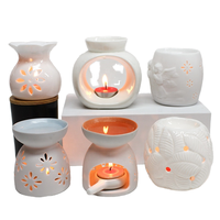 Minuterie électrique en céramique Chauffe-cire prêt à expédier Diffuseur d'aromathérapie de parfum aromatique Porte-encens en gros