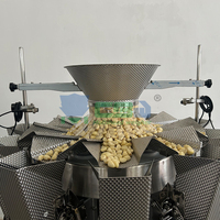 Peseuse combinée multi-têtes automatique avec ensacheuse pour noix, biscuits, grains de café, aliments pour animaux, produits granulaires, sacs et feuilles d'aluminium