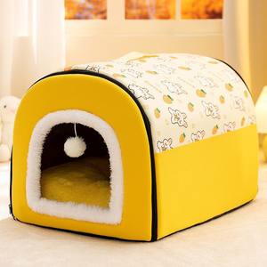 Driedimensionale Winter Kleine Hond Kat Huis Pluche Hond Nest Kat Bed Grot - Product Image 6