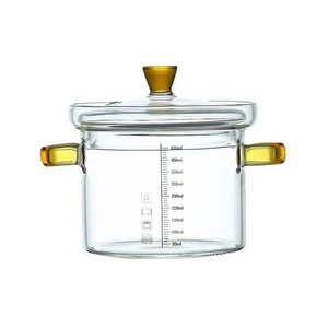 Nhà máy trực tiếp cao Borosilicate Glass <span class=keywords><strong>Brown</strong></span> xử lý với quy mô và nắp bé bổ sung thực phẩm Chậu thủy tinh đồ nấu nướng - Product Image 1