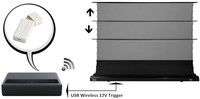 Écran de projection motorisé électrique escamotable de 120 pouces avec cristal PET pour projecteur UST