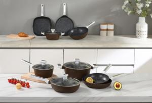 New Arrival Non Stick Cookware Sets Customized Aluminum Kitchen <strong>Utensil</strong> <strong>Pots</strong> and Pans Suit Factory Direct Sale - Product Image 4